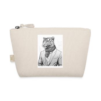 Tiger Schal Anzug Geschenk - Bio-Täschchen - Natur - Vorne
