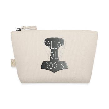 Mjölnir Donar Hammer Thor - Follow your Roots grau - Bio-Täschchen - Natur - Vorne