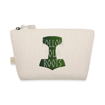 Follow your Roots - Hammer Donar Thor Mjölnir - Bio-Täschchen - Natur - Vorne