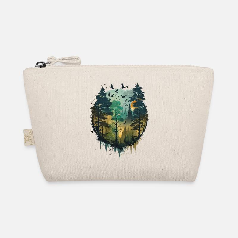 Waldmotiv - Wald - Logo - Bio-Täschchen - Natur