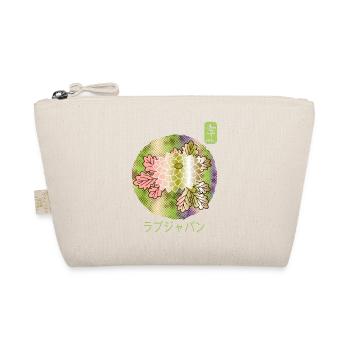Japanese Vintage Floral Chrysanthemum Happiness - Organic Pouch - nature - Front