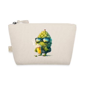 Coole Hopfen Figur mit Bier - Bio-Täschchen - Natur - Vorne