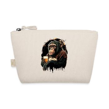Cool Beer Chimpanzee - Organic Pouch - nature - Front