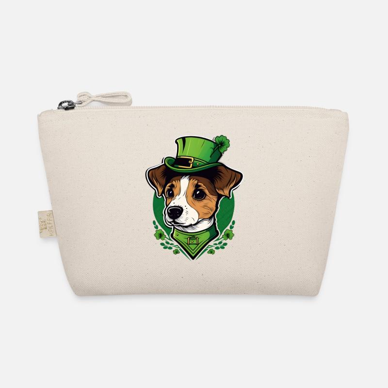 Jack russell St patricks day Organic Pouch