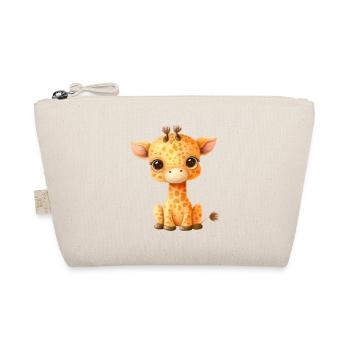 Cute Cartoon Baby Giraffe with Glubschaugen - Organic Pouch - nature - Front