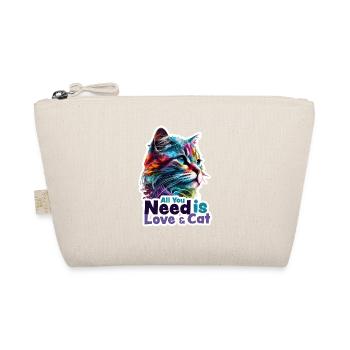 All you need is love&cat - Organic Pouch - nature - Front