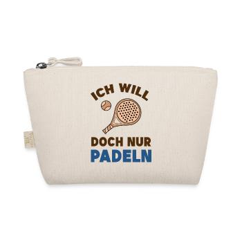 Padel Tennis Statement Sport Player Racket Ball - Organic Pouch - nature - Front
