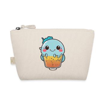 Kawaii Cute Happy Colorful Fish Bubble Tea - Organic Pouch - nature - Front