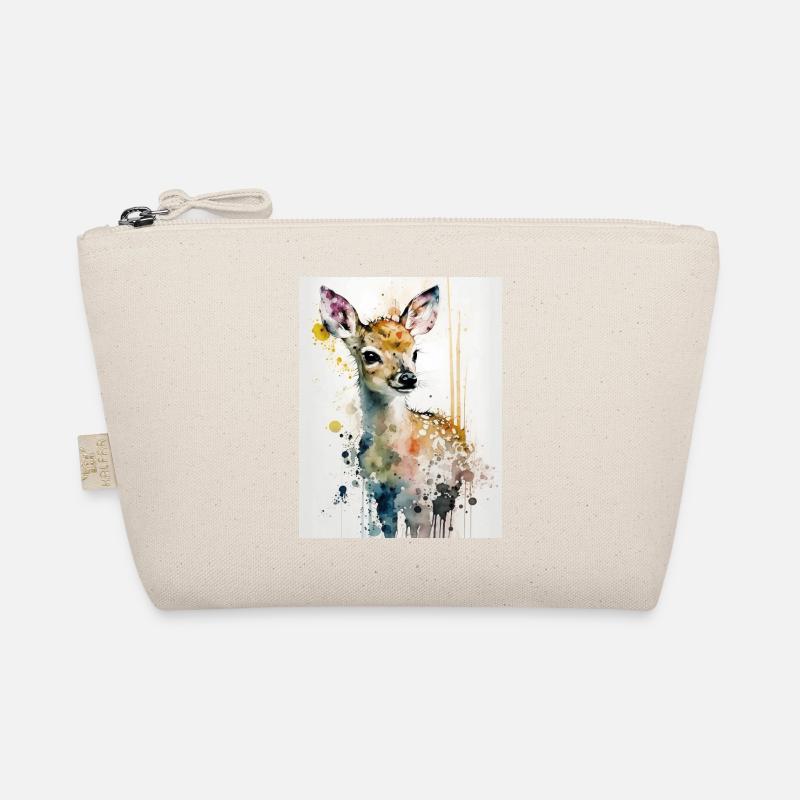 Cute Watercolor Style Deer Organic Pouch