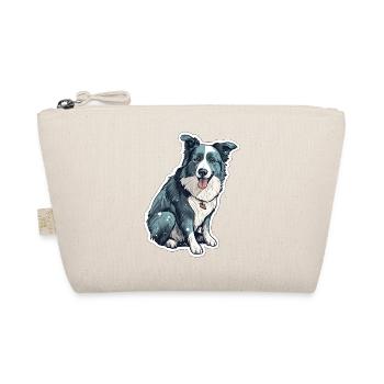 Design Border Collie N°2 - Trousse biologique - nature - Devant