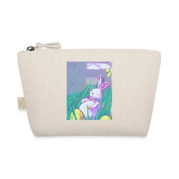 Lapin de Pâques pastel dans l’herbe printanière - Trousse biologique - nature - Devant