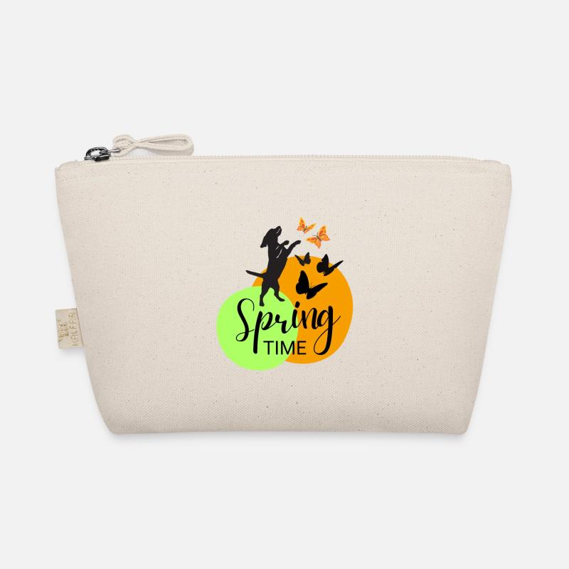 Spring Design - Spring time Dog + Butterfly Organic Pouch