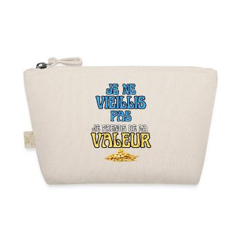 I don't age, I gain value - Organic Pouch - nature - Front