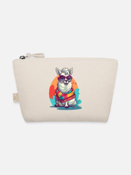 No drama, just lama! - Organic Pouch - nature - Front