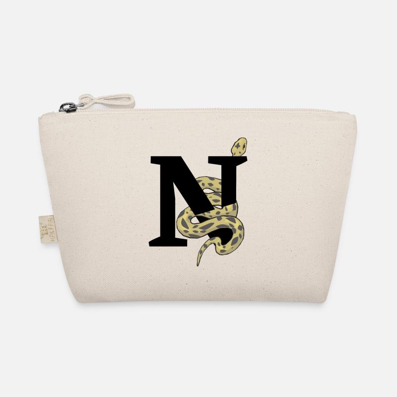 Letter n snake - Organic Pouch - nature