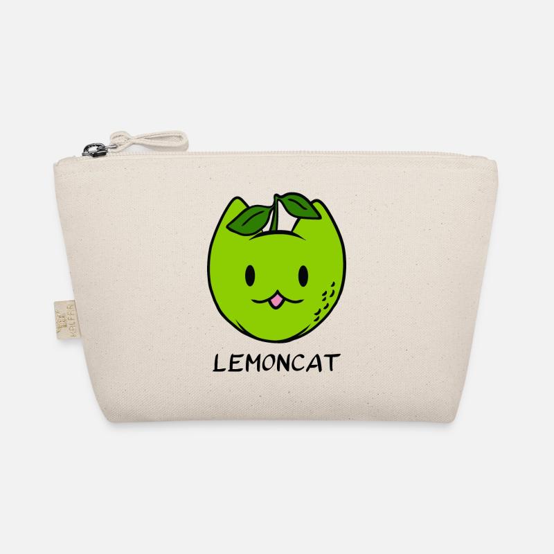 Cute dôle cat LEMONCAT - Organic Pouch - nature