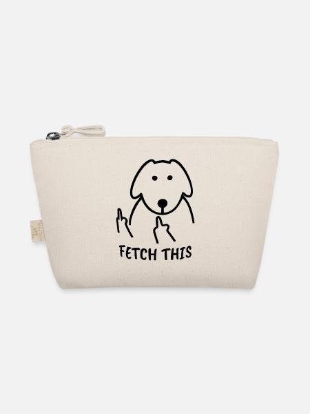 Dog Fetch This Funny Animals - Organic Pouch - nature - Front