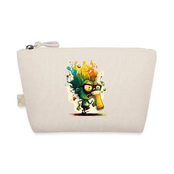 Funny little green beer nerd - Organic Pouch - nature - Front