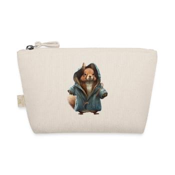 Design with a squirrel wearing a jacket - Organic Pouch - nature - Front