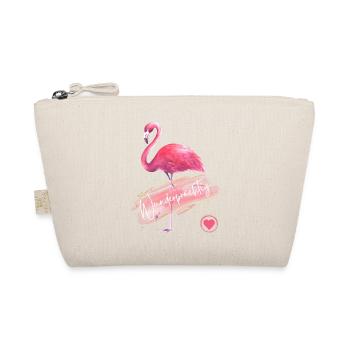 Wunderprächtig - Flamingo pink - Wortschätze - Bio-Täschchen - Natur - Vorne