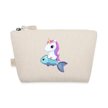 Unicorn rides on fish - Organic Pouch - nature - Front