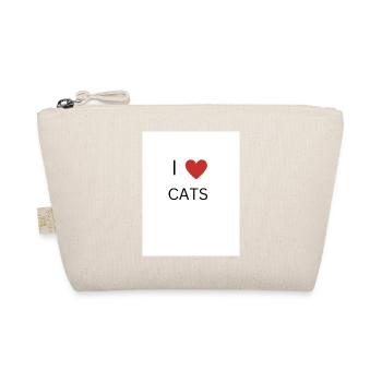 I LOVE CATS - Bio-Täschchen - Natur - Vorne