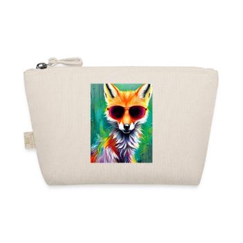 Renard fluo avec lunettes de soleil rouges - Trousse biologique - nature - Devant