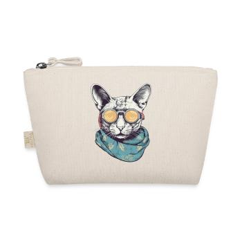 Chat lunettes jaunes - Trousse biologique - nature - Devant