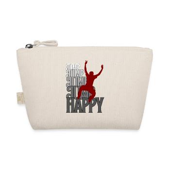 jump happy jumping happy human - Organic Pouch - nature - Front