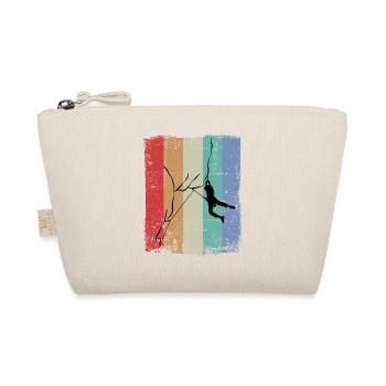 Vintage Bouldern Boulderer Klettern Kletterer - Bio-Täschchen - Natur - Vorne