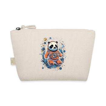 Astronaut Panda Funny Panda Bear Lover Space - Organic Pouch - nature - Front