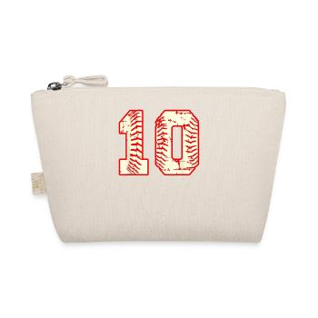 Baseball 10th Birthday 10 Years Old - Organic Pouch - nature - Front