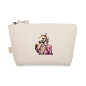 Cool pink unicorn with style and beer - Organic Pouch - nature - Front