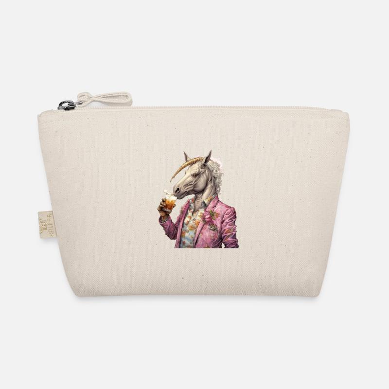 Cooles rosa Einhorn mit Stil und Bier Bio-Täschchen