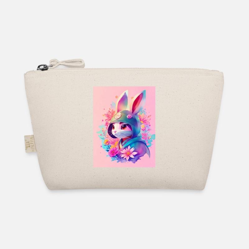 Hase im digitalen Stil Bio-Täschchen