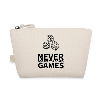 Boardgame Chess Backgammon Game Night - Organic Pouch - nature - Front