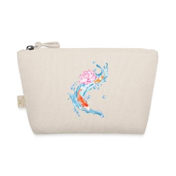 Serenity in the Water - Japanese Pond Design - Organic Pouch - nature - Front