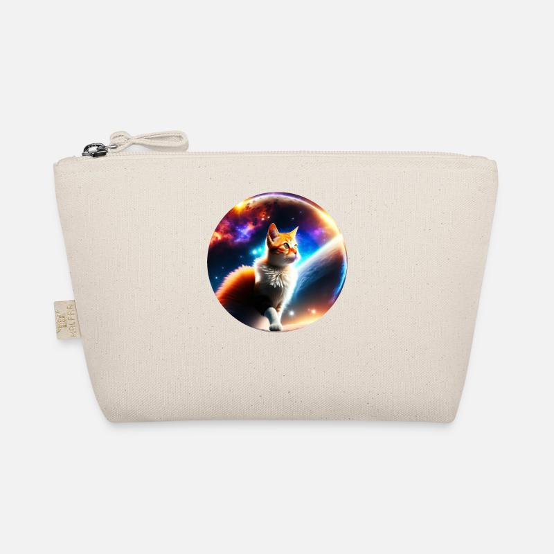 "Cosmic Cat" mystisches Katzendesign Bio-Täschchen