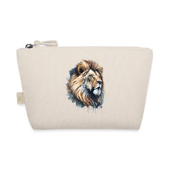 Watercolor portrait of a lion head - Organic Pouch - nature - Front