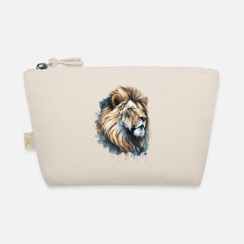 Portrait à l’aquarelle d’une tête de lion Trousse biologique