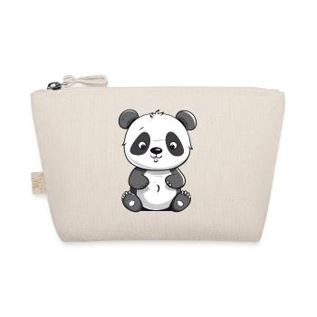 Bamboo Happiness Panda - Organic Pouch - nature - Front