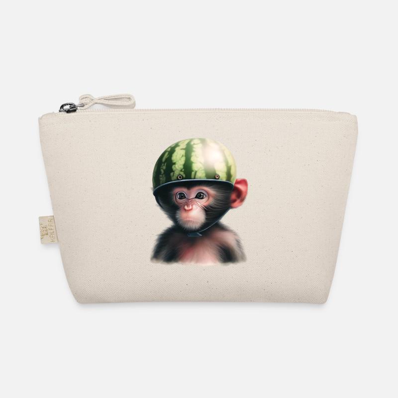 Monkey with watermelon Organic Pouch
