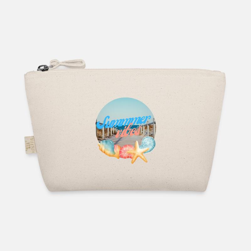 Sommer Sonne Sonnenschein Strand Meer gute Laune - Bio-Täschchen - Natur
