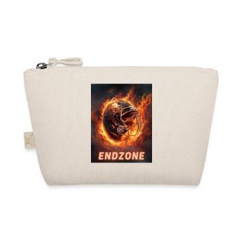 American Football Helmet in Flames - Organic Pouch - nature - Front