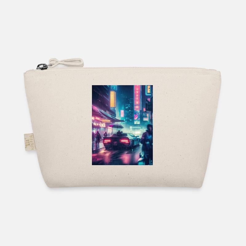 Retro-Träumerei: Oldtimer im Regen Bio-Täschchen