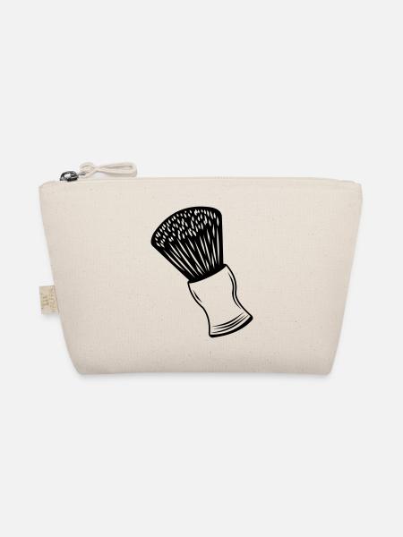 Shaving brush - Organic Pouch - nature - Front