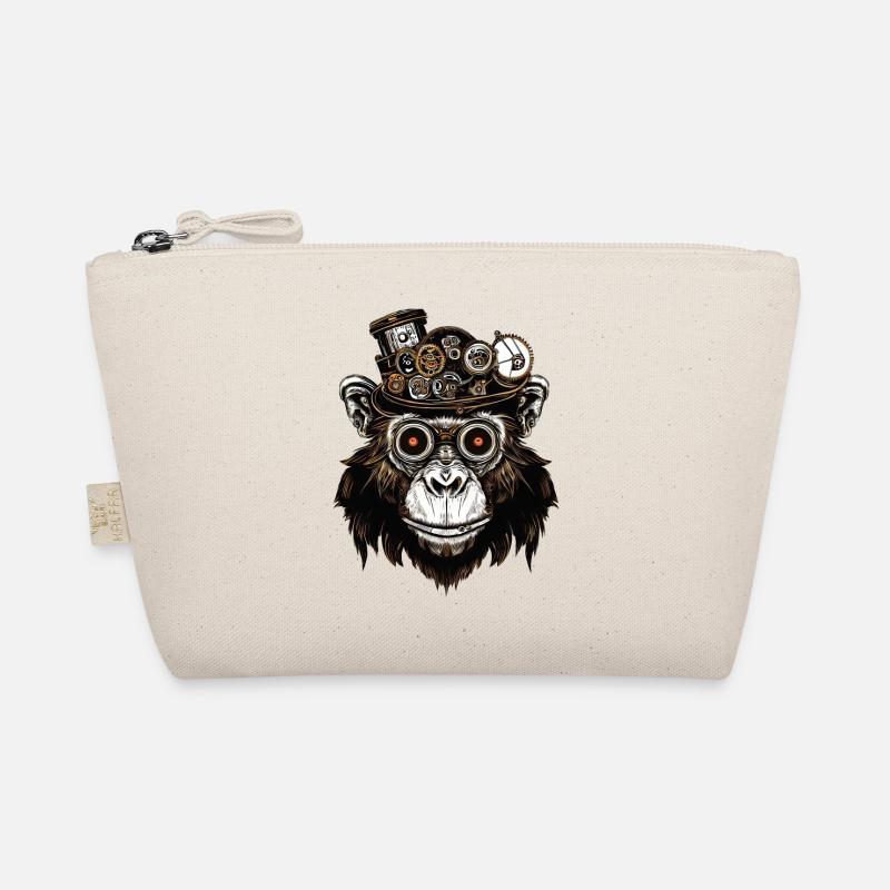 Polygonal Sloth Portrait - Artistic Animal Organic Pouch