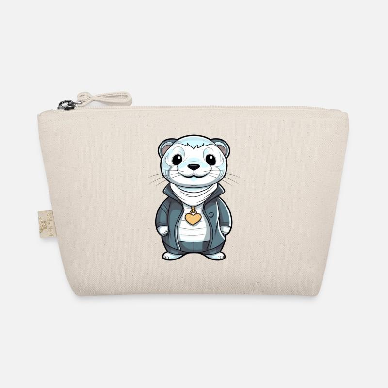 Otter with necklace Organic Pouch