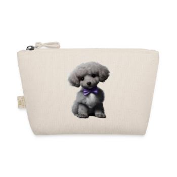 Pudelwelpe Hundehalter Pudel mit Fliege Hundewelpe - Bio-Täschchen - Natur - Vorne