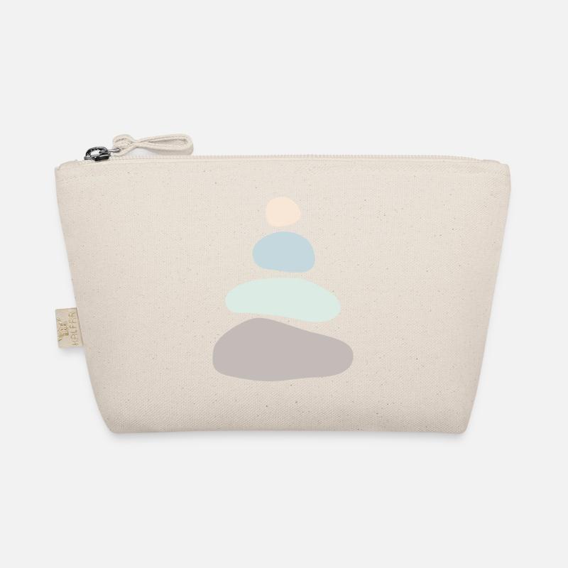 Minimalist Stone Stack – Zen Balance Art Organic Pouch